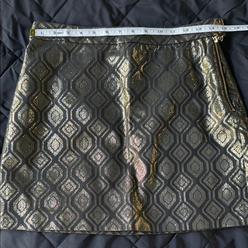 ModCloth Gold Patterned Skirt - Picture 4 of 5